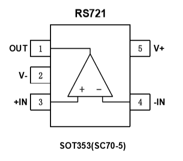 低噪声运算放大器RS 721S脚位功能定义图 低噪声运算放大器RS 721S脚位功能定义图