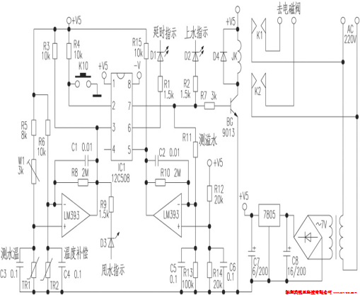 PIC12C508单片机太阳能热水自动控制器