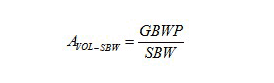 运算放大器SBW 开环增益曲线计算公式