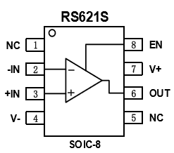 低噪声运算放大器RS 621S脚位功能定义图 低噪声运算放大器RS 621S脚位功能定义图