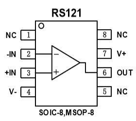 通用运算放大器RS 121封装脚位定义图1