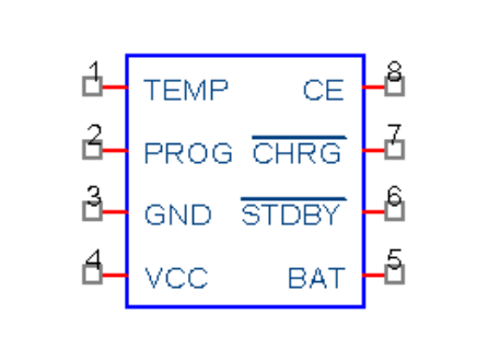 EN4057锂电池充电控制封装脚位图