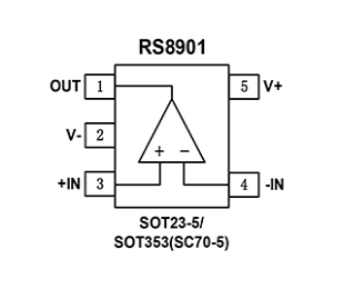 RS8901纳米电源-微功耗比较器脚位定义图